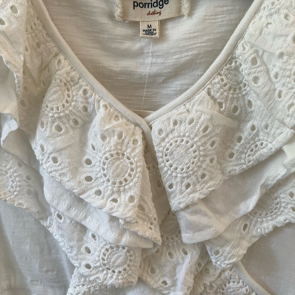 Jodi Ruffled Eyelet Crop Top - Picture 5 of 8